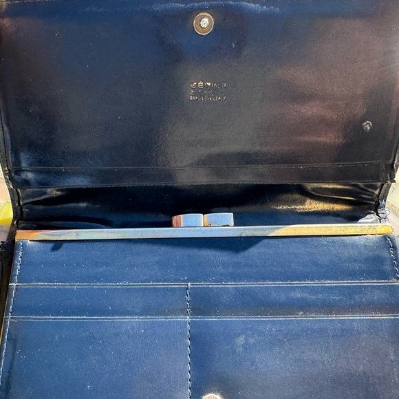 CELINE Vintage Long Wallet in Navy Project - Picture 4 of 11